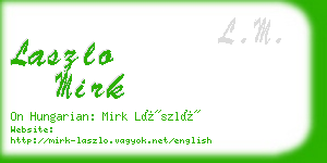 laszlo mirk business card